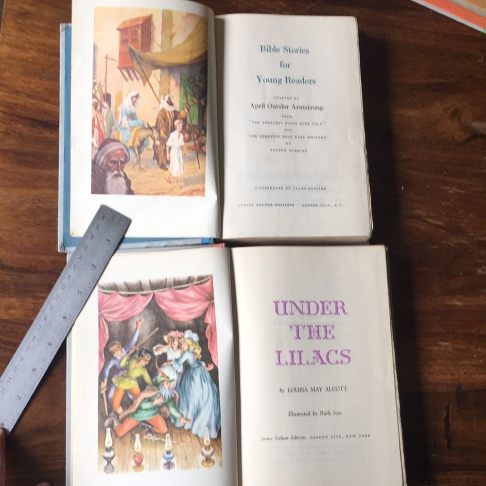 5 Vintage Junior Deluxe Edition Children's Books: Bible Lilacs Huck Kim Myths - Picture 7 of 12